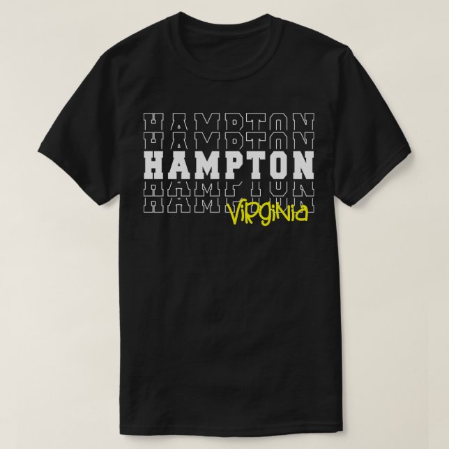 Camiseta Ciudad de Hampton Virginia Hampton VA (Diseño del anverso)