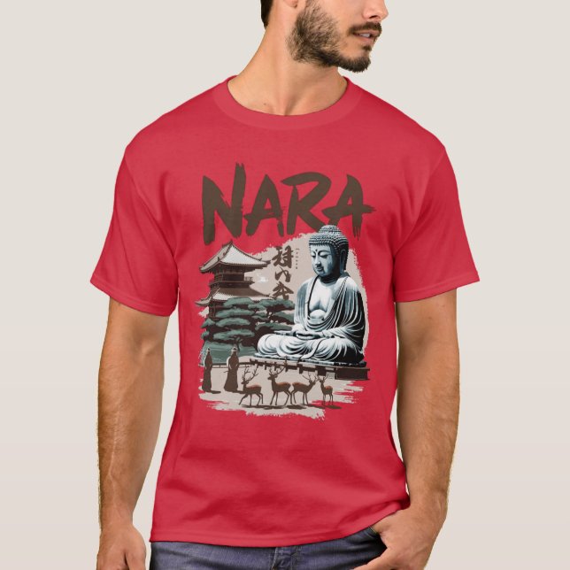 Camiseta Ciudad de Japón Nara retro (Anverso)