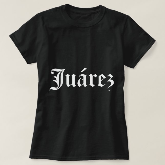 Camiseta Ciudad de Juárez México Antigua fuente inglesa Cho (Diseño del anverso)
