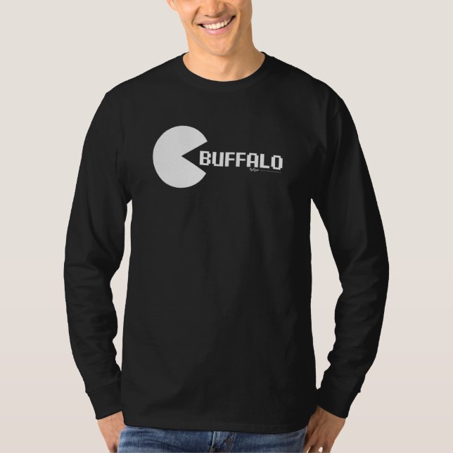 Camiseta Ciudad de juego de búfalo de 8 bits (Anverso)