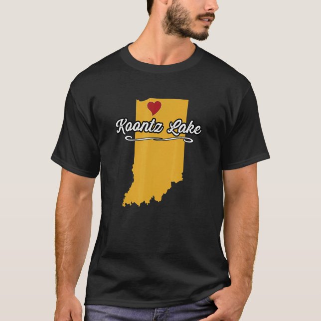 Camiseta Ciudad de Koontz Lago Indiana Hoosier Merch (Anverso)