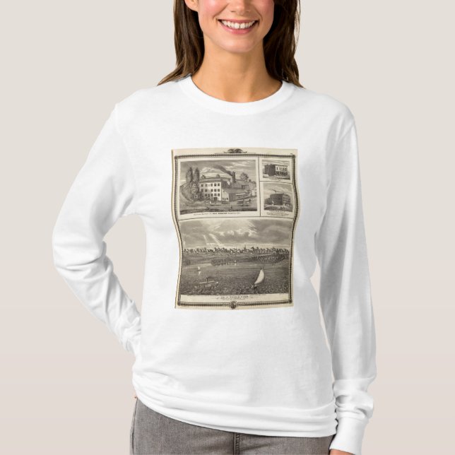 Camiseta Ciudad de la cervecería del lago storm, edificio (Anverso)