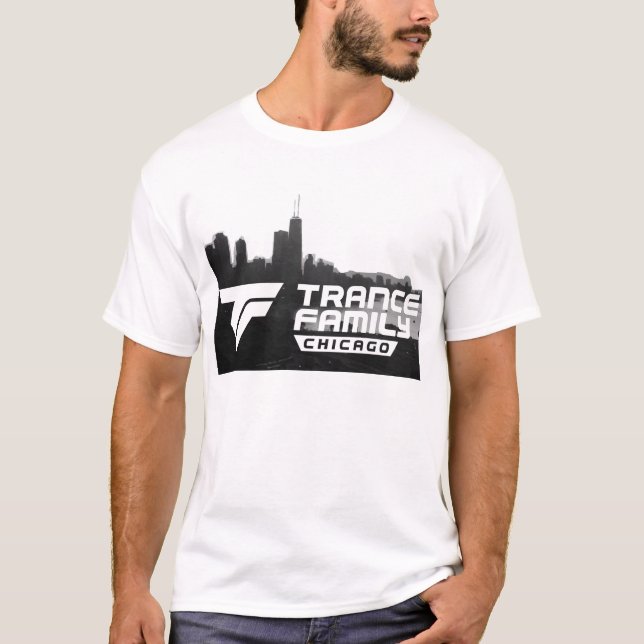 Camiseta Ciudad de la familia del trance de Chicago blanco (Anverso)