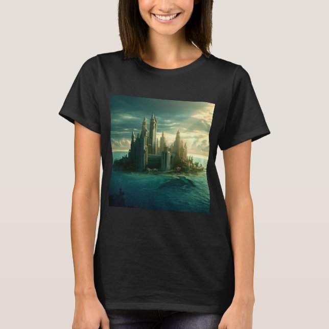 Camiseta Ciudad de la fantasía de Atlantis (3) (Anverso)
