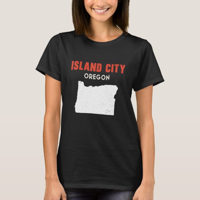 Camiseta Ciudad de la Isla Oregon Estados Unidos América Vi (Anverso)