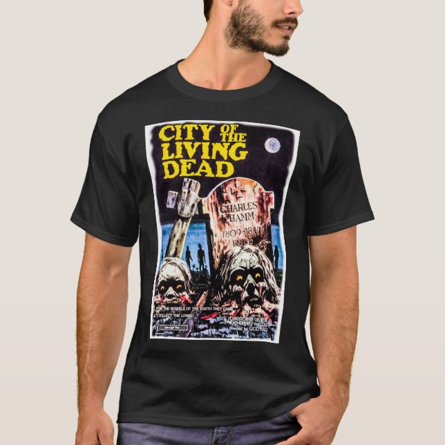 Camiseta ciudad de la muerta viviente impresión Classic T-S (Anverso)