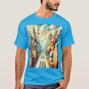 Camiseta Ciudad de la música abstracta