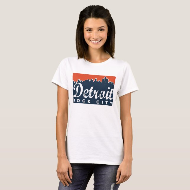 Camiseta Ciudad de la roca de Detroit (Anverso completo)