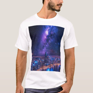 Camiseta Ciudad de las Estrellas: Un horizonte futurista ba