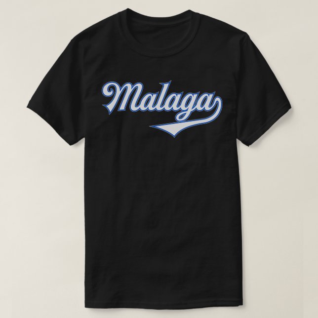 Camiseta Ciudad de Málaga España Espana Vintage Tipografía  (Diseño del anverso)