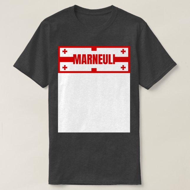 Camiseta Ciudad de Marneuli con bandera georgiana Diseño de (Diseño del anverso)