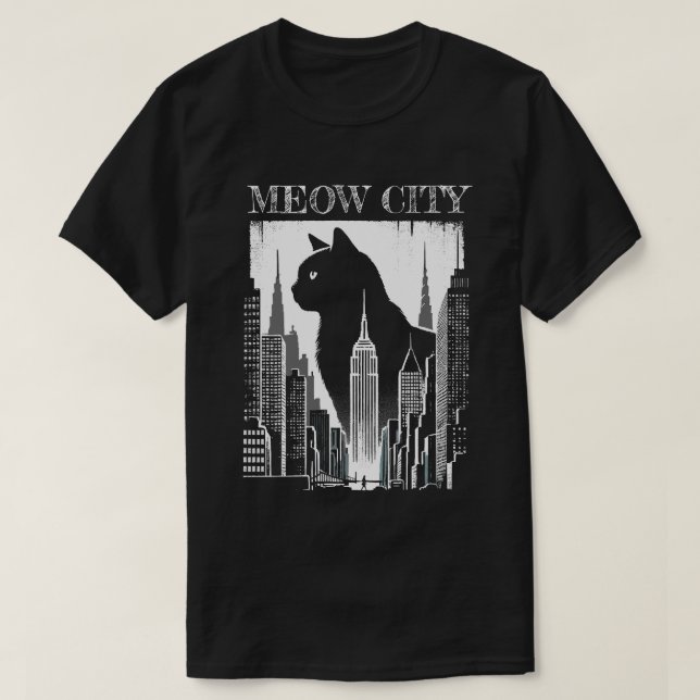 CAMISETA CIUDAD DE MEOW (Diseño del anverso)