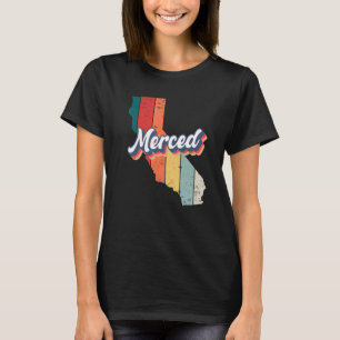Camiseta Ciudad de Merced Retro Vintage Pueblo Natal Califo