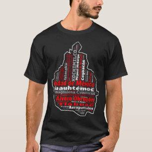 Camiseta Ciudad De México CDMX Mapa Municipios Ciudad de Mé
