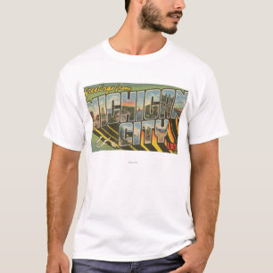 Camiseta Ciudad de Michigan, Indiana - escenas grandes de