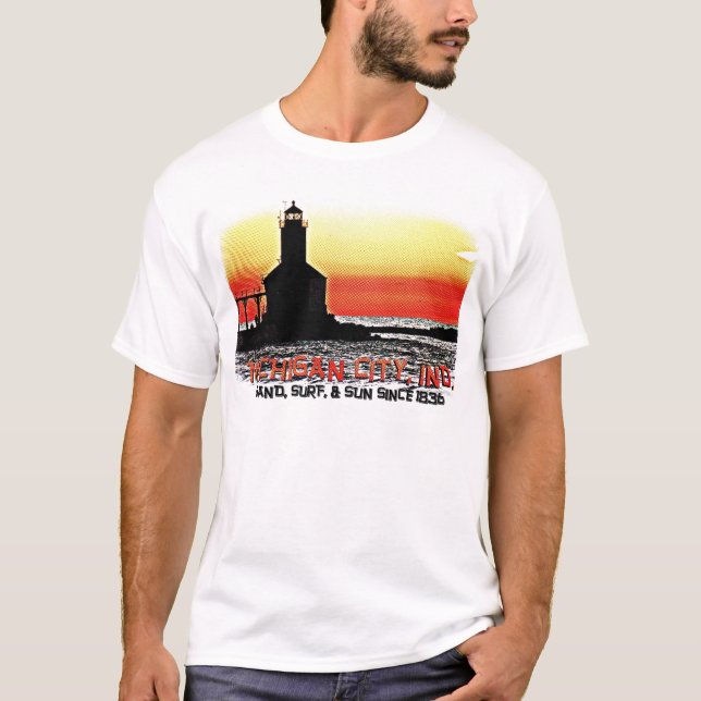 Camiseta Ciudad de Michigan retra (Anverso)