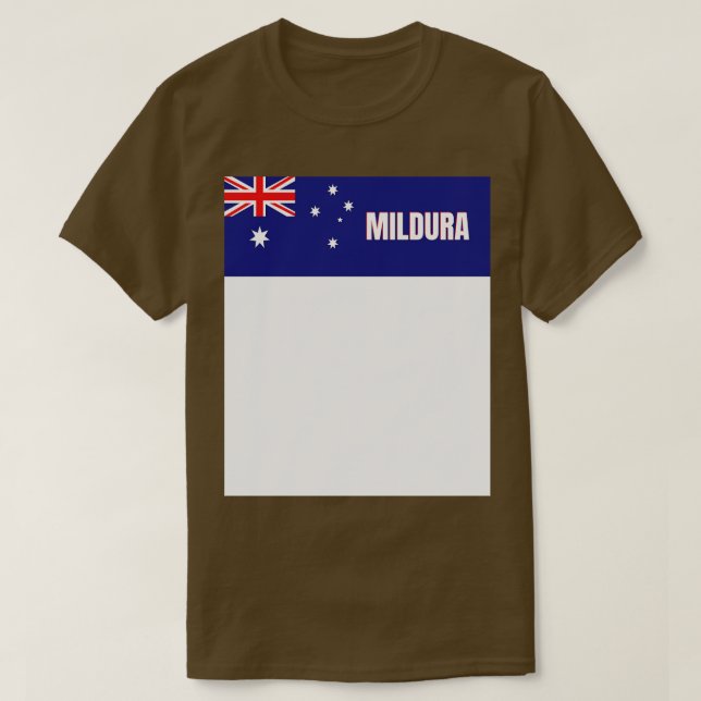 Camiseta Ciudad de Mildura con bandera australiana (Diseño del anverso)