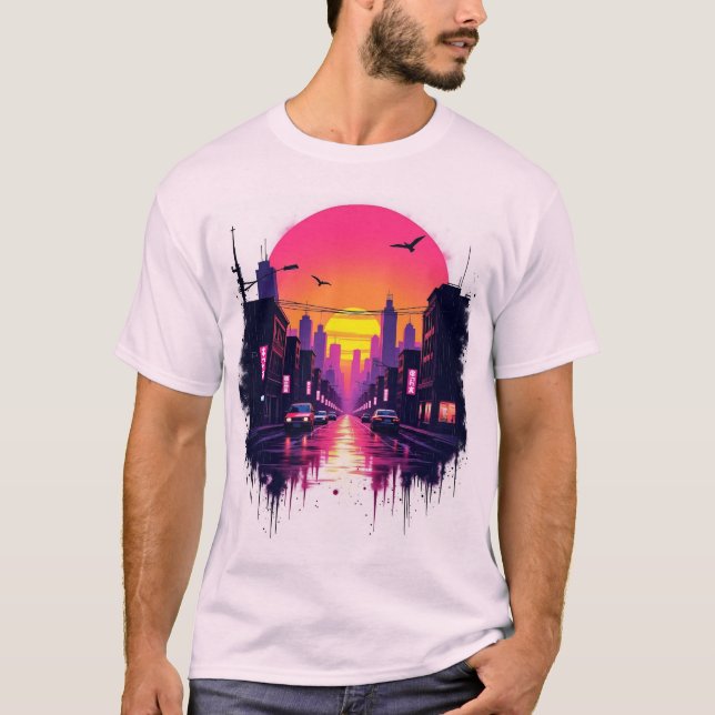 Camiseta Ciudad de Neon (Anverso)