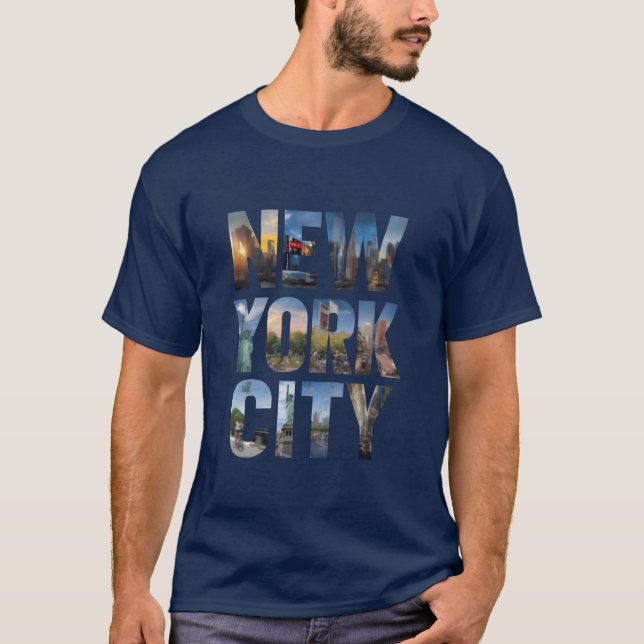 Camiseta CIUDAD DE NUEVA YORK Collage retro (Anverso)