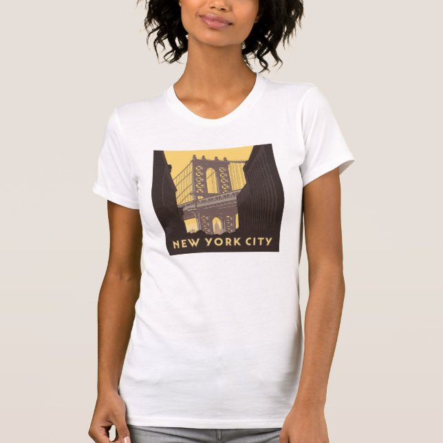 Camiseta Ciudad de Nueva York | Puente Brooklyn (Anverso)