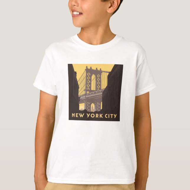 Camiseta Ciudad de Nueva York | Puente Brooklyn (Anverso)