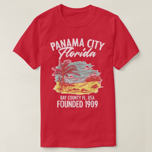 Camiseta Ciudad de Panamá Florida Bay County FL Estados Uni (Diseño del anverso)