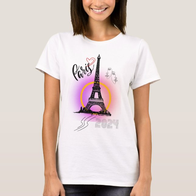 Camiseta Ciudad de París de amor (Anverso)