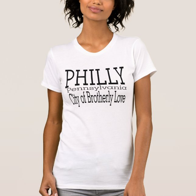 Camiseta Ciudad de Philly del amor fraternal (Anverso)