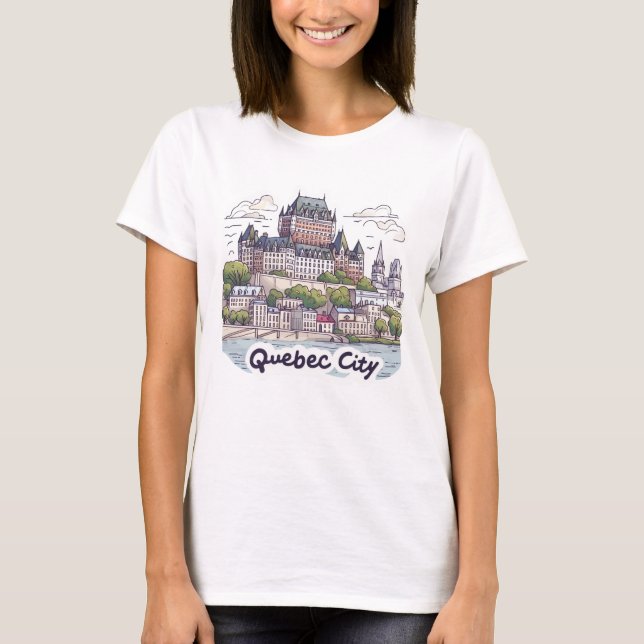 Camiseta Ciudad de Quebec Canadá (Anverso)