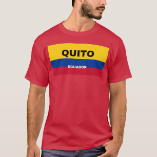 Camiseta Ciudad de Quito en colores de la bandera ecuatoria