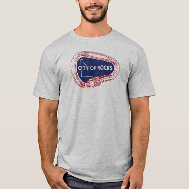 Camiseta Ciudad De Rocas Carabinero De Escalada De Rocas Id (Anverso)
