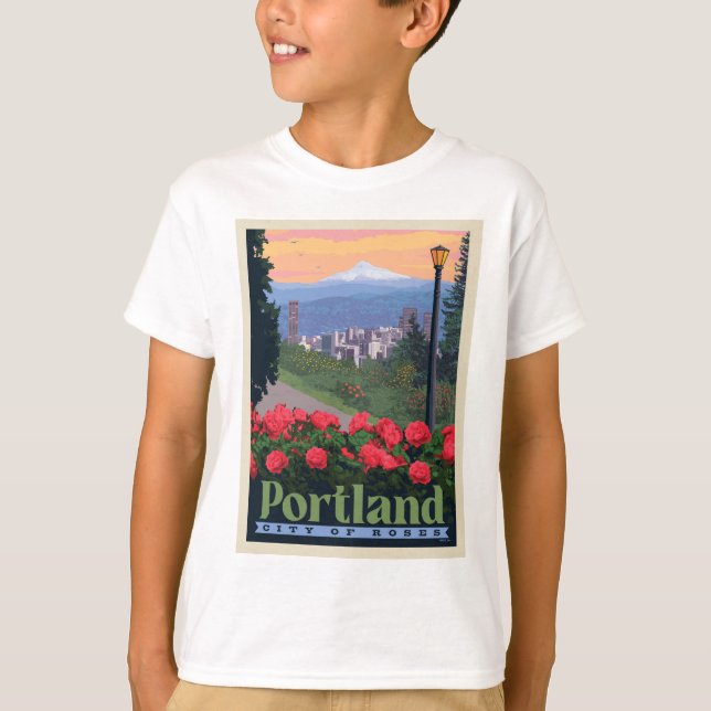 Camiseta Ciudad de Rosas | Portland, Oregón (Anverso)