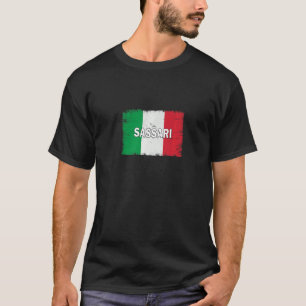 Camiseta Ciudad de Sassari Italia con bandera italiana