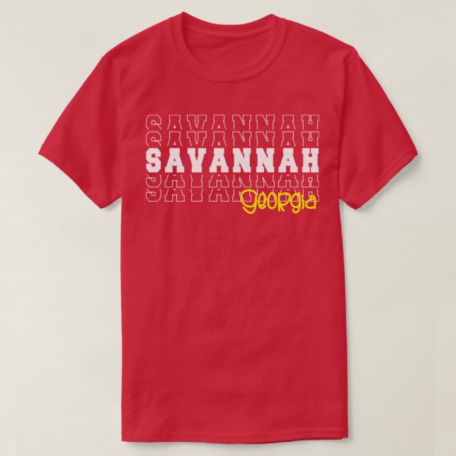 Camiseta Ciudad de Savannah Georgia Savannah GA (Diseño del anverso)