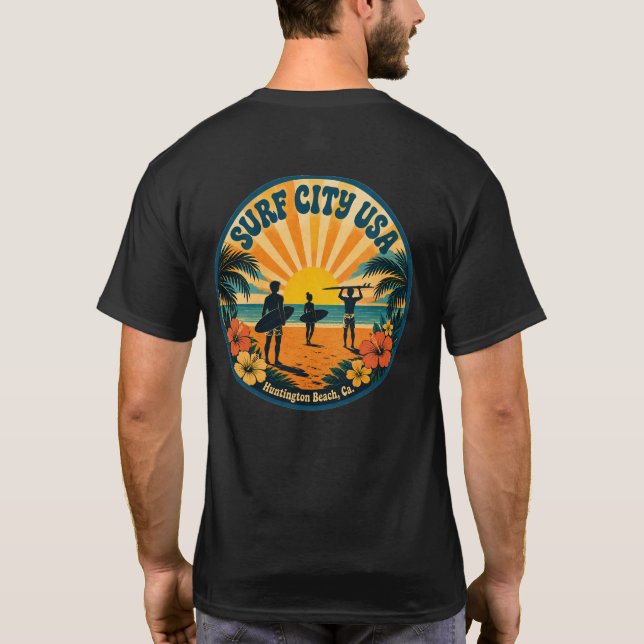 Camiseta CIUDAD DE SURF USA (Retro 70's) (Reverso)