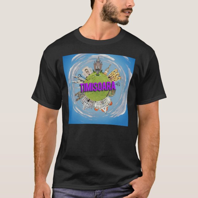 Camiseta ciudad de timisoara romania pequeño planeta viajar (Anverso)