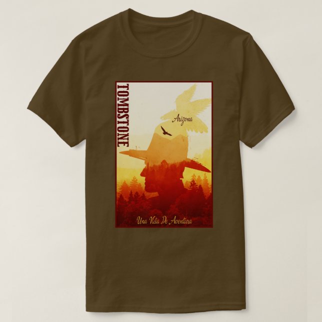 Camiseta ciudad de tombstone Arizona en el oeste silvestre (Diseño del anverso)
