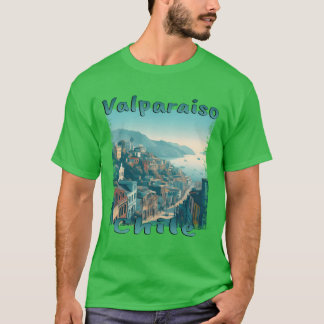 Camiseta ciudad de Valparaíso Chile ciudad portuaria colina
