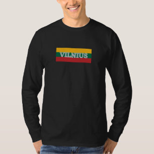 Camiseta Ciudad de Vilnius con bandera lituana