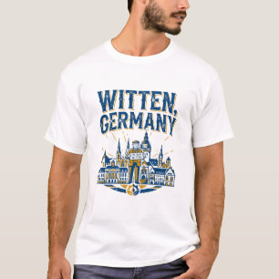 Camiseta Ciudad de Witten Alemania Panorama con Residente L