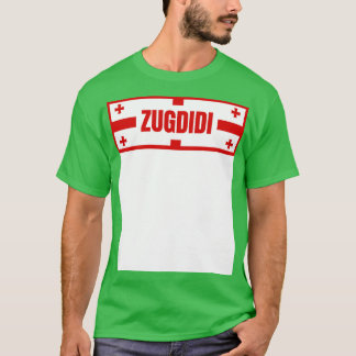 Camiseta Ciudad de Zugdidi con bandera georgiana diseña TSh