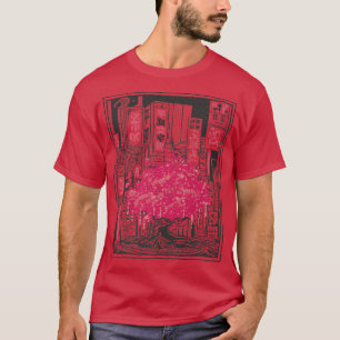 Camiseta Ciudad del árbol sakura japonés