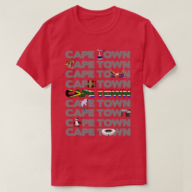 Camiseta Ciudad del Cabo Ciudad del Cabo (Diseño del anverso)