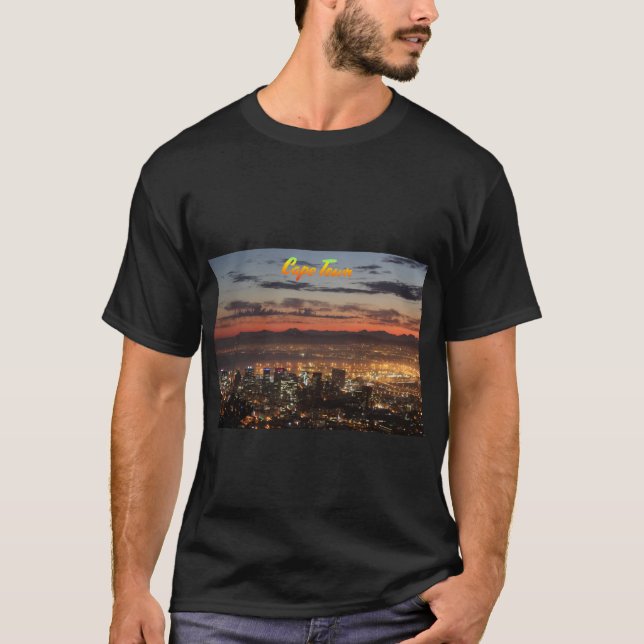 Camiseta Ciudad del Cabo, Sudáfrica, de noche (Anverso)