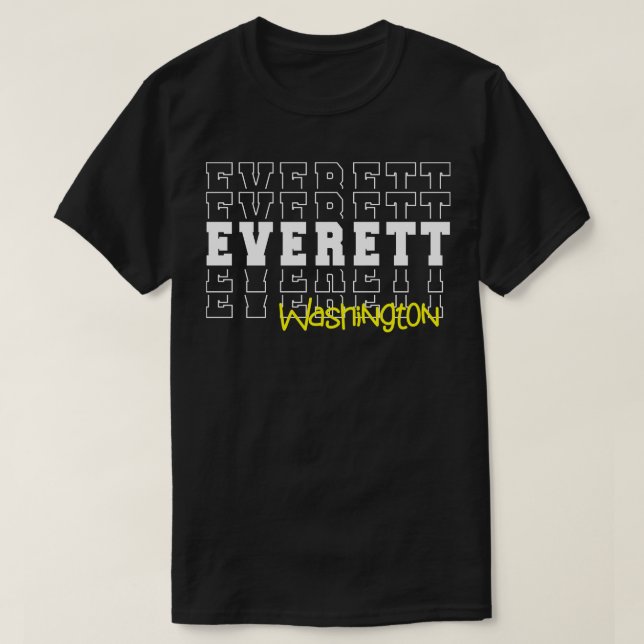 Camiseta Ciudad del Everett Washington Everett WA (Diseño del anverso)