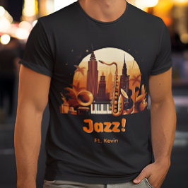 Camiseta Ciudad del Jazz Retro Personalizado