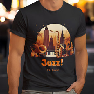 Camiseta Ciudad del Jazz Retro Personalizado