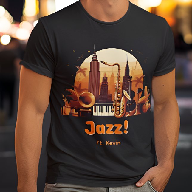 Camiseta Ciudad del Jazz Retro Personalizado (Subido por el creador)