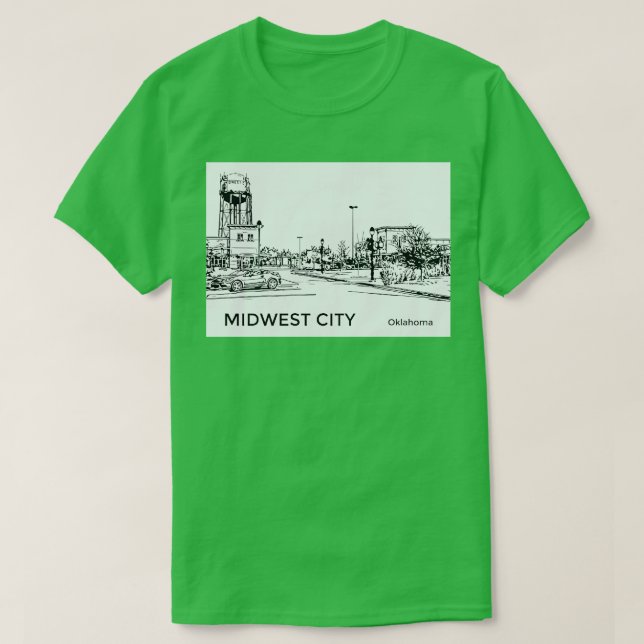 Camiseta Ciudad del Medio Oeste de Oklahoma (Diseño del anverso)