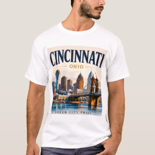 Camiseta Ciudad del río Cincinnati